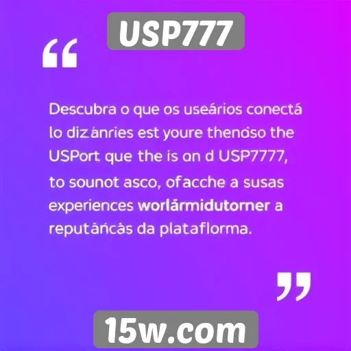 Histórico de avaliações dos usuários sobre o USP777